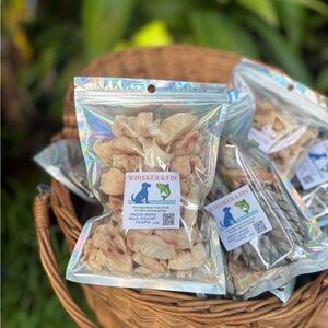 Freeze-Dried Tilapia Dog Treats - Natural and Delicious. Cats love them too!